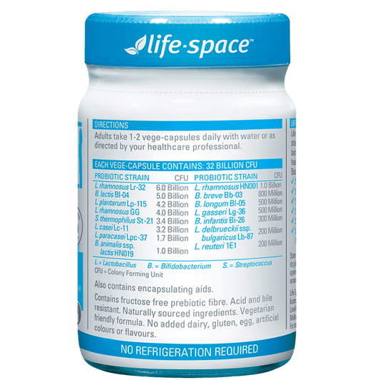 Life Space 廣普益生菌 標示