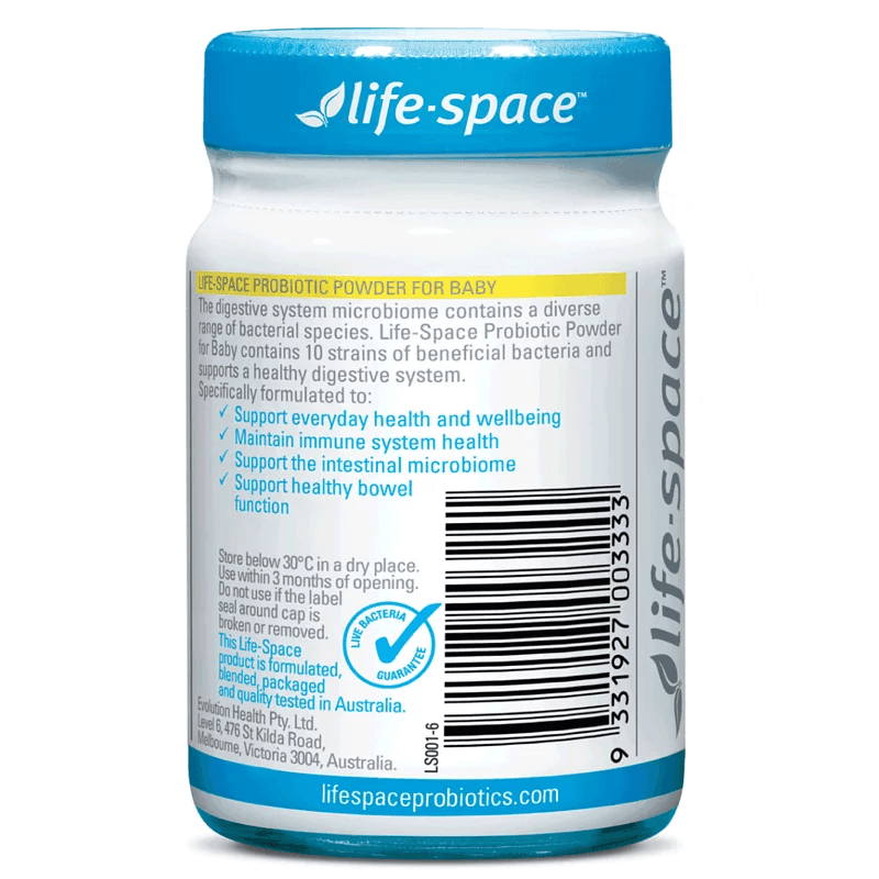 Life Space 益幼康 嬰幼兒益生菌粉 標示