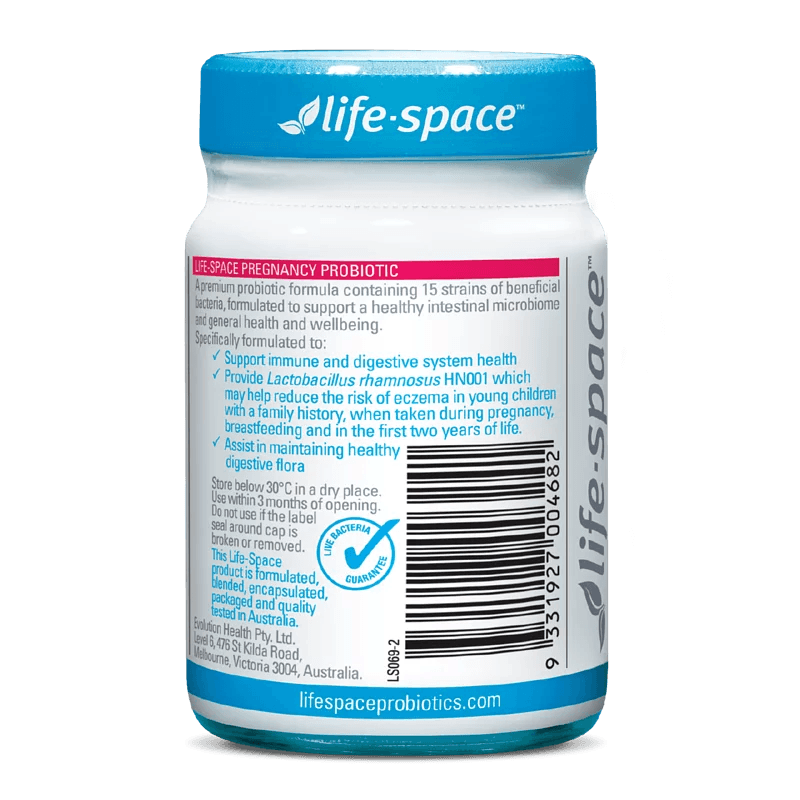 Life Space 孕期益生菌 標示